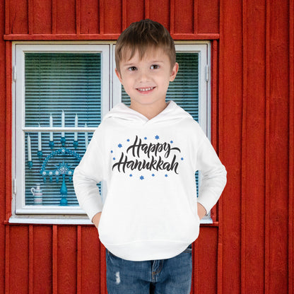 Happy Hanukkah 3 Toddler Pullover Fleece Hoodie