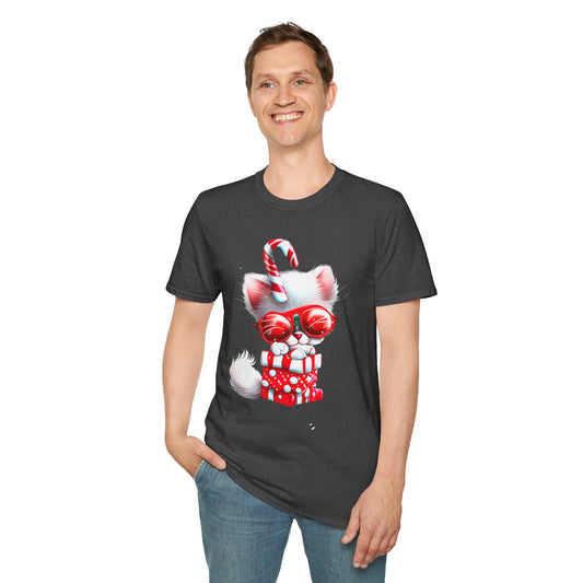 Candy Cane Kitten T-shirt