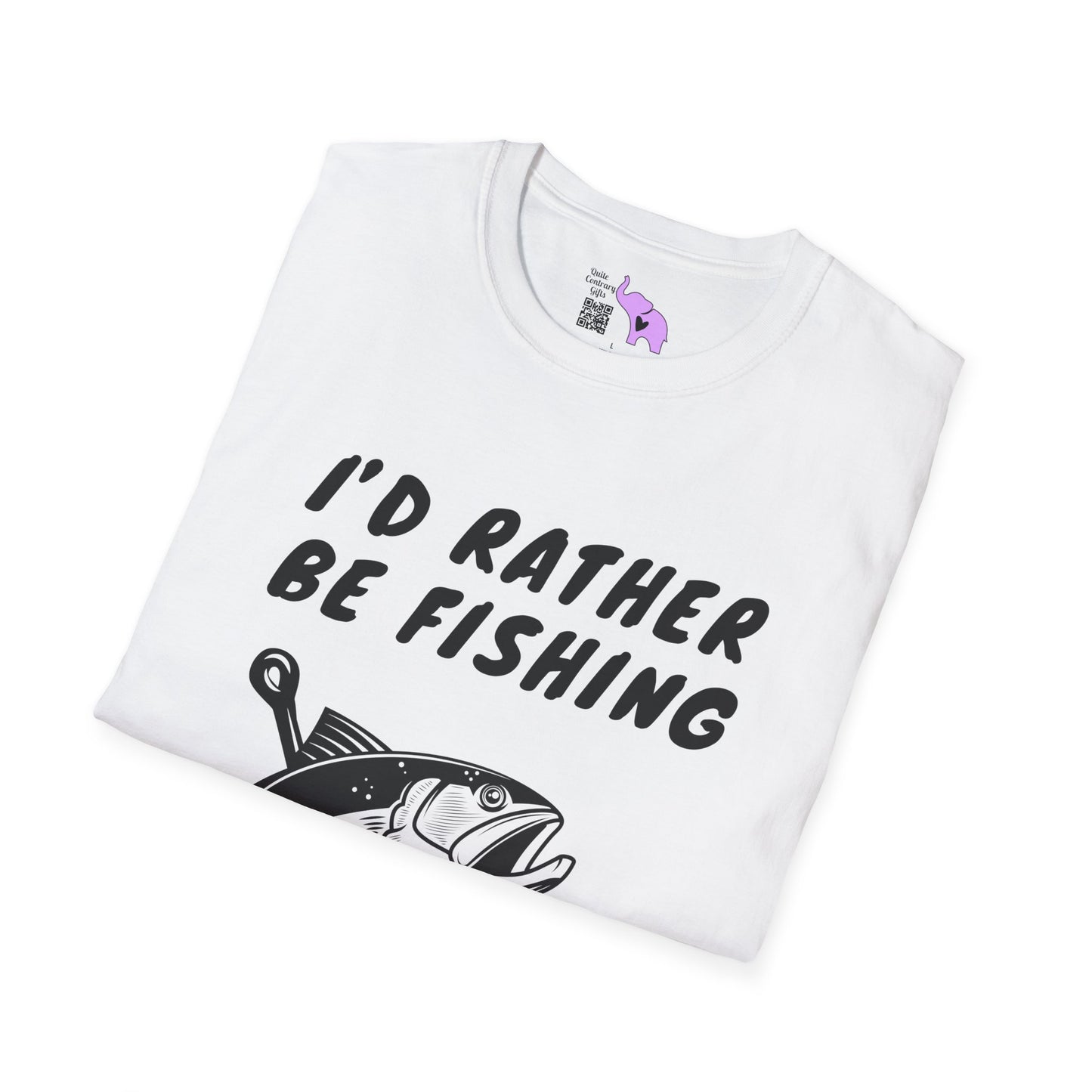I'd Rather Be Fishing Adult T-shirt