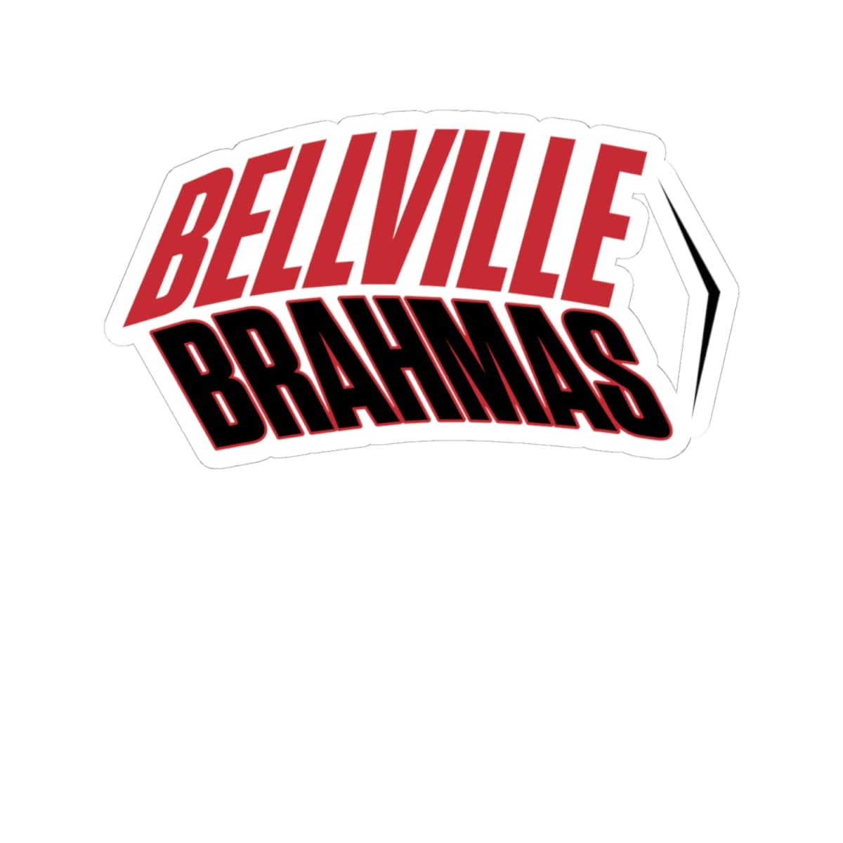 Bellville Brahmas Classic, Black Kiss-Cut Decal