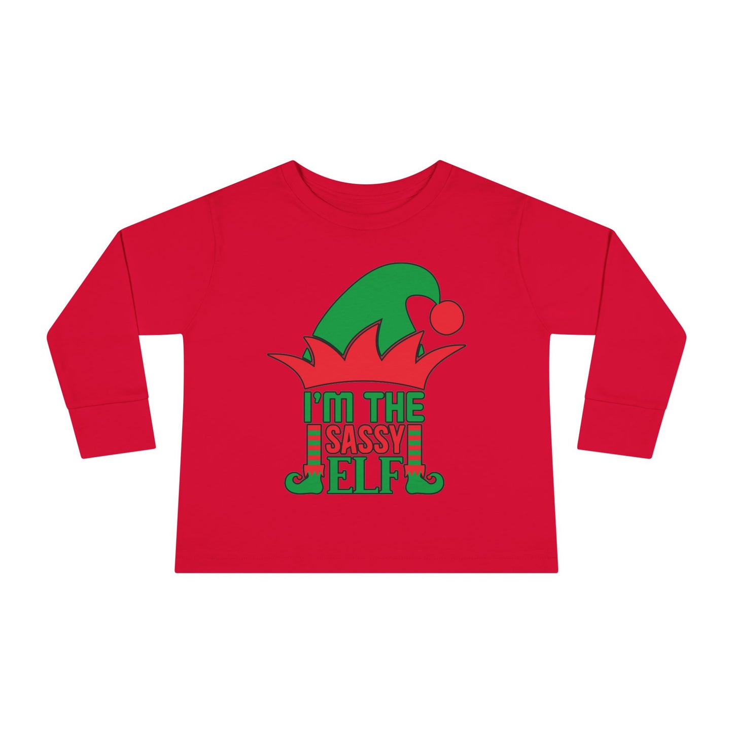 I'm The Sassy Elf Toddler Long Sleeve Tee