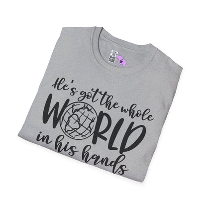 He's Got the Whole World in His Hands (2) Adult T-shirt