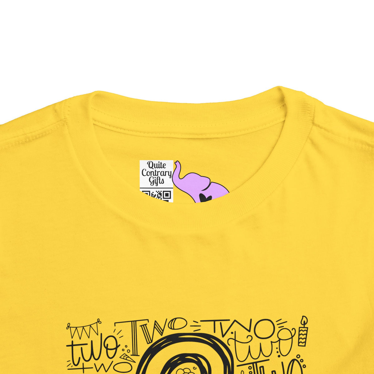 I Am Two Typography Toddler Tee