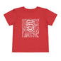 I Am Five Typography Toddler Tee
