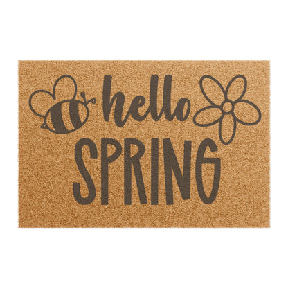 Hello Spring Coconut Fiber Doormat