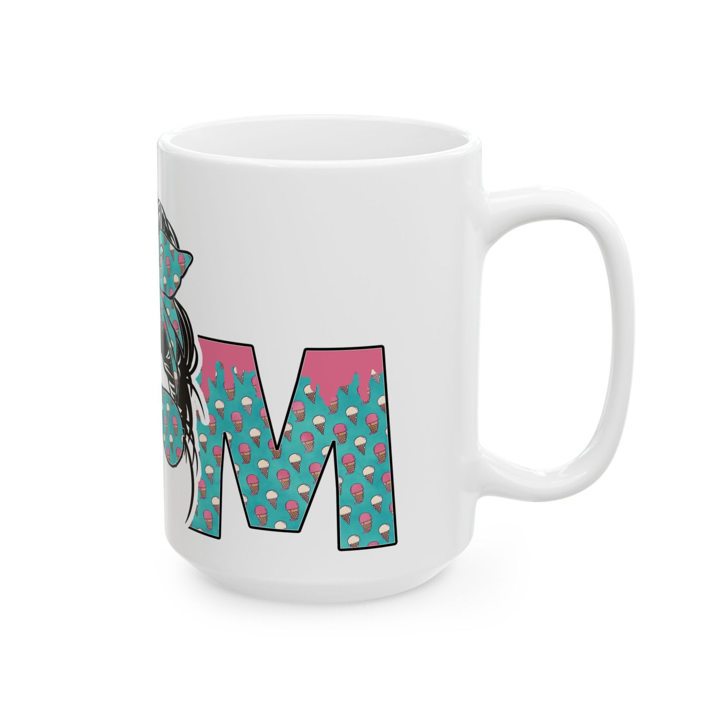 Cool Mom (Teal) Ceramic Mug, (11oz, 15oz)