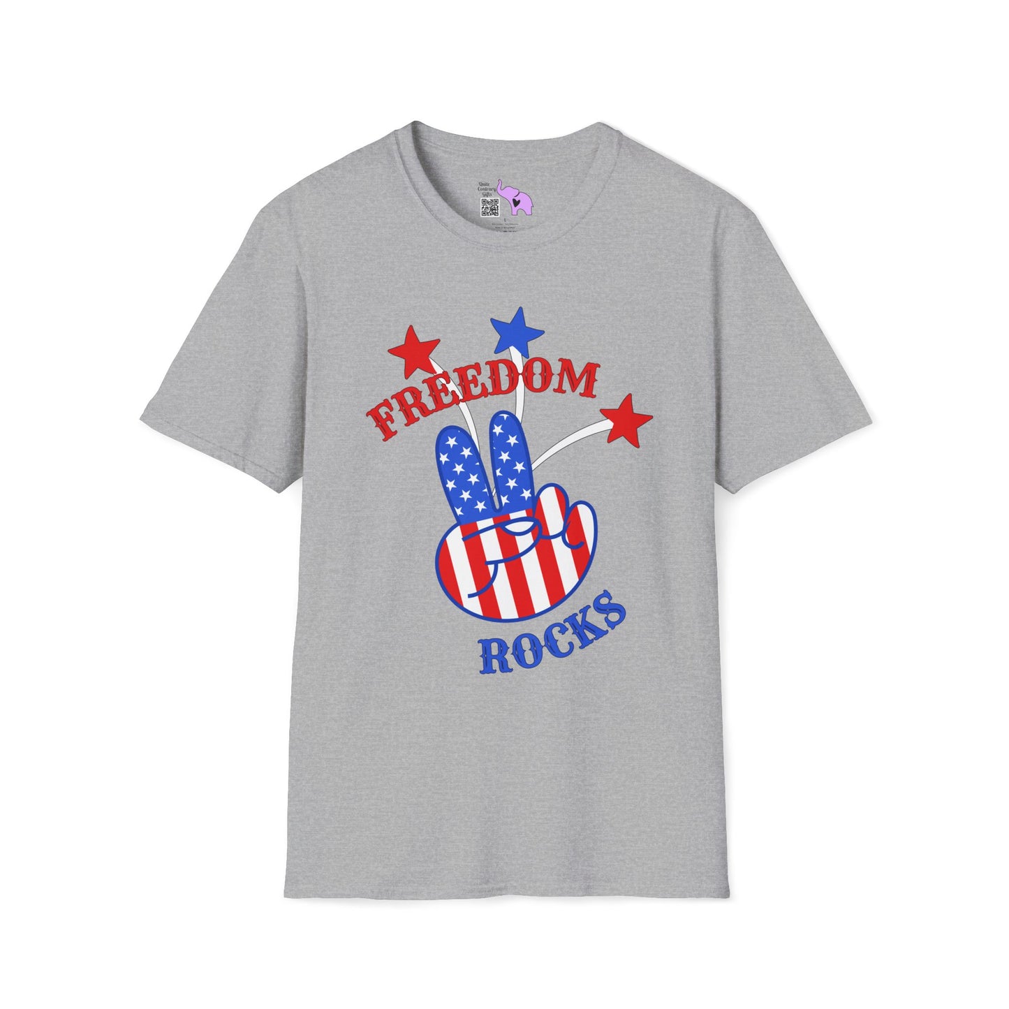 Freedom Rocks Peace Sign Adult T-shirt