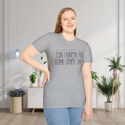 I'm Busy Right Now Can I Ignore You Some Other Time Adult T-shirt