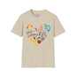 Teacher Supply Heart Adult T-shirt