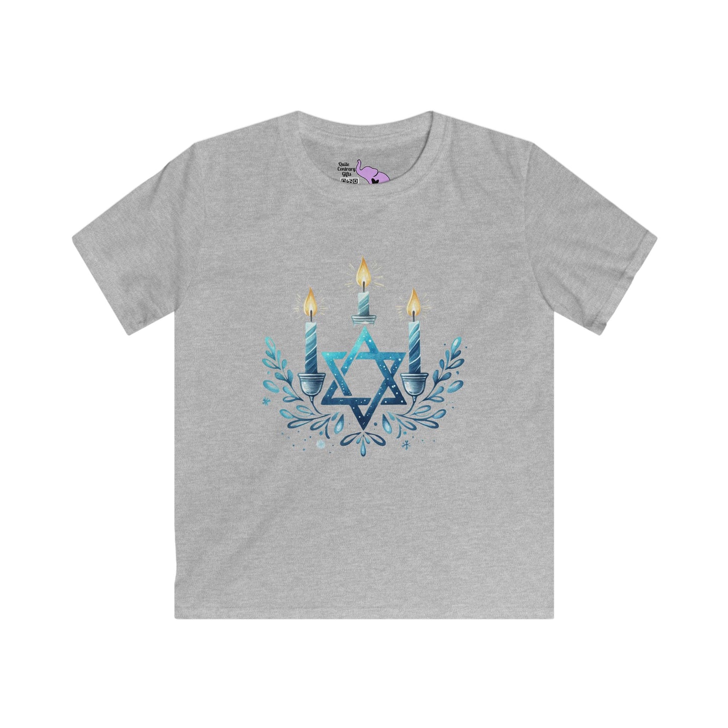 Star & Flame Hanukkah Youth Softstyle Tee