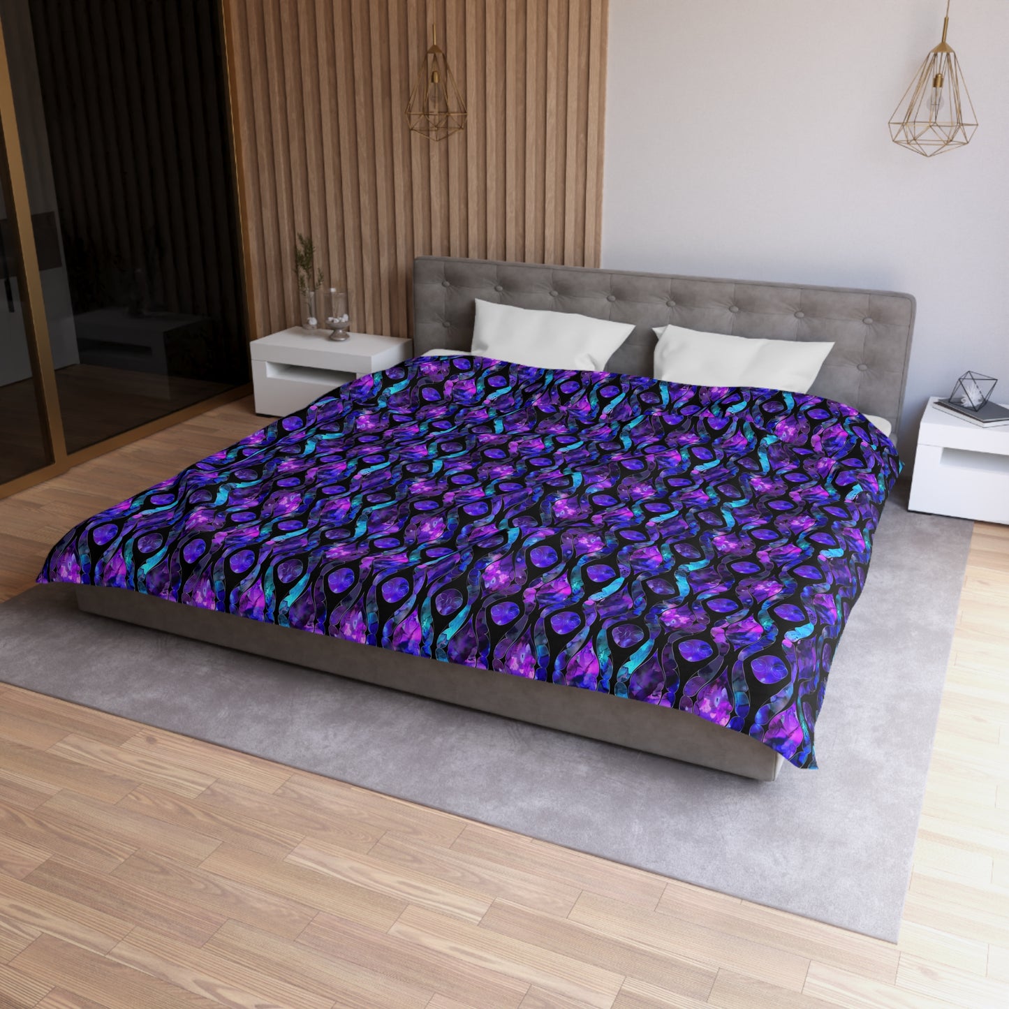 Celestial Glass Microfiber Duvet Cover