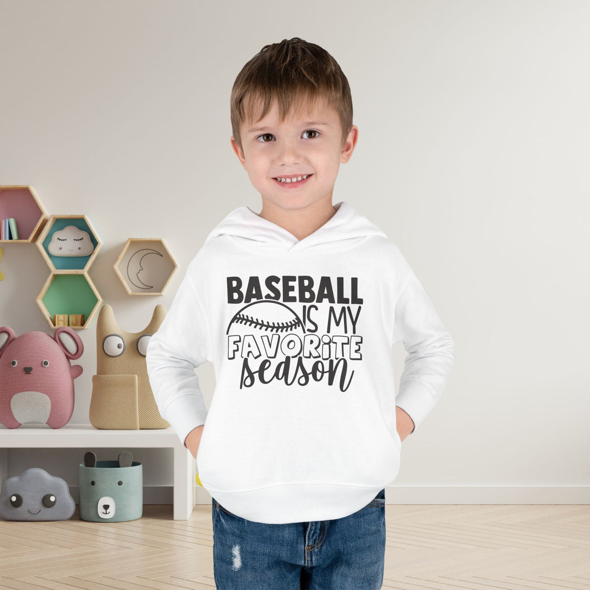 Baseball Is My Favorite Season Toddler Hoodie