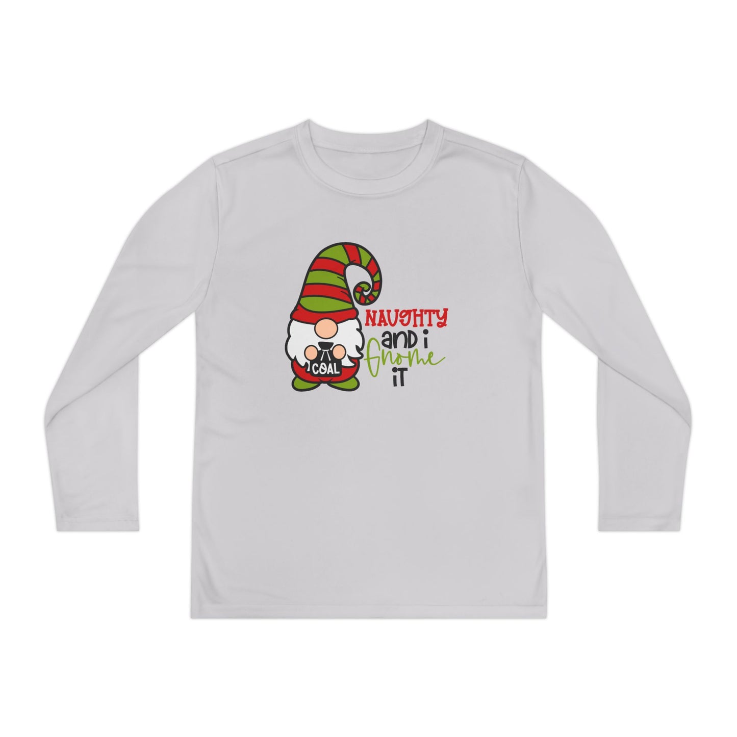 Naughty and I Gnome It Youth Long Sleeve Tee