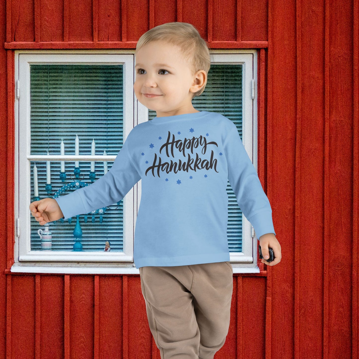 Happy Hanukkah 3 Toddler Long Sleeve Tee