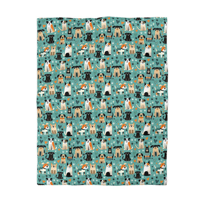 Happy Hounds Microfiber Duvet Cover