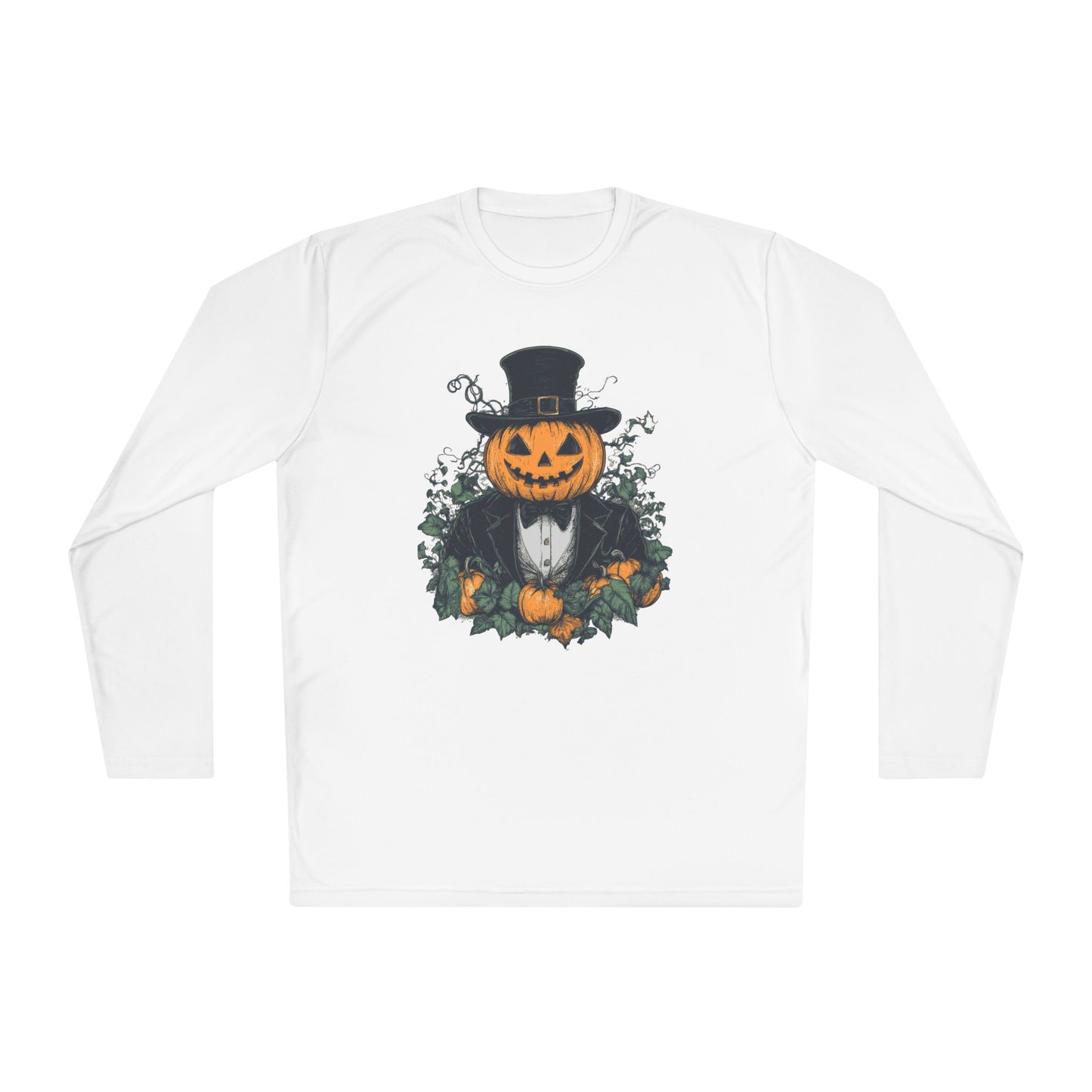 Halloween Pumpkin Man Adult Long Sleeve Tee