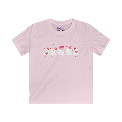 Cute Valentine Ghosts Youth Softstyle Tee