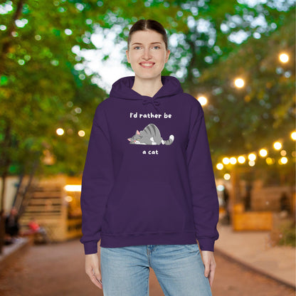 I'd Rather Be A Cat Heavy Blend™ Hooded Sweatshirt