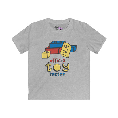 Official Toy Tester (Blocks) Kids Softstyle Tee