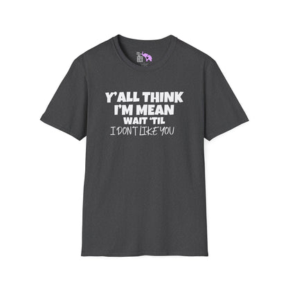 Y'all Think I'm Mean Wait 'til I Don't Like You Adult T-shirt