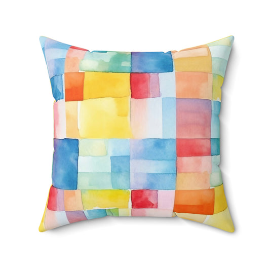 Mosaic Meadows Throw Pillow