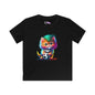 Cute Colorful Kitten w/Soccer Ball Youth Softstyle Tee