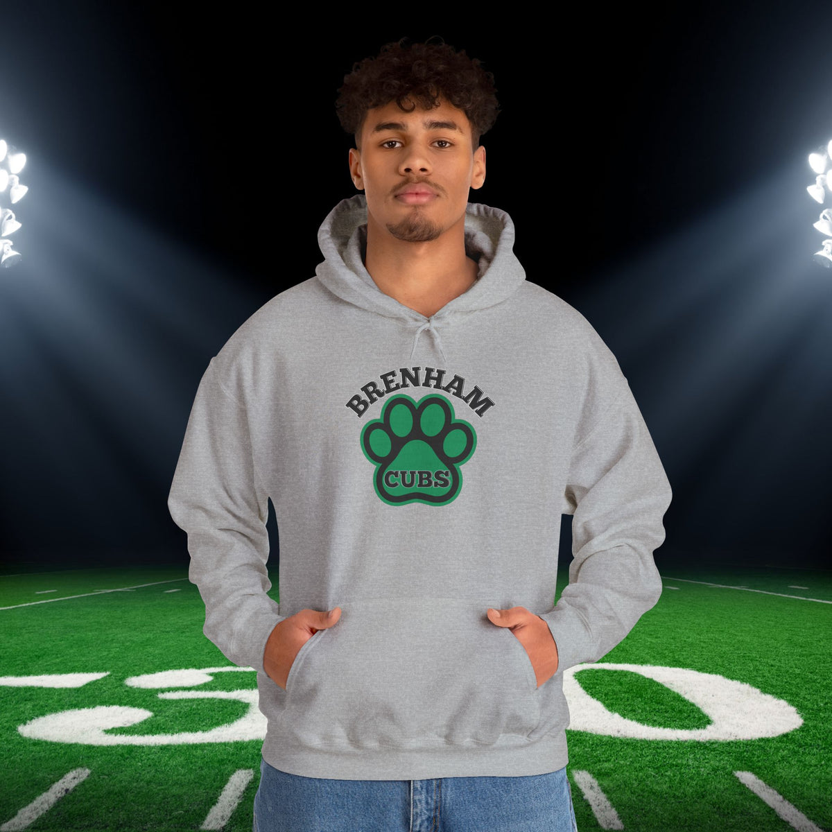 Brenham Paw Pride Adult Heavy Blend™ Hooded Sweatshirt