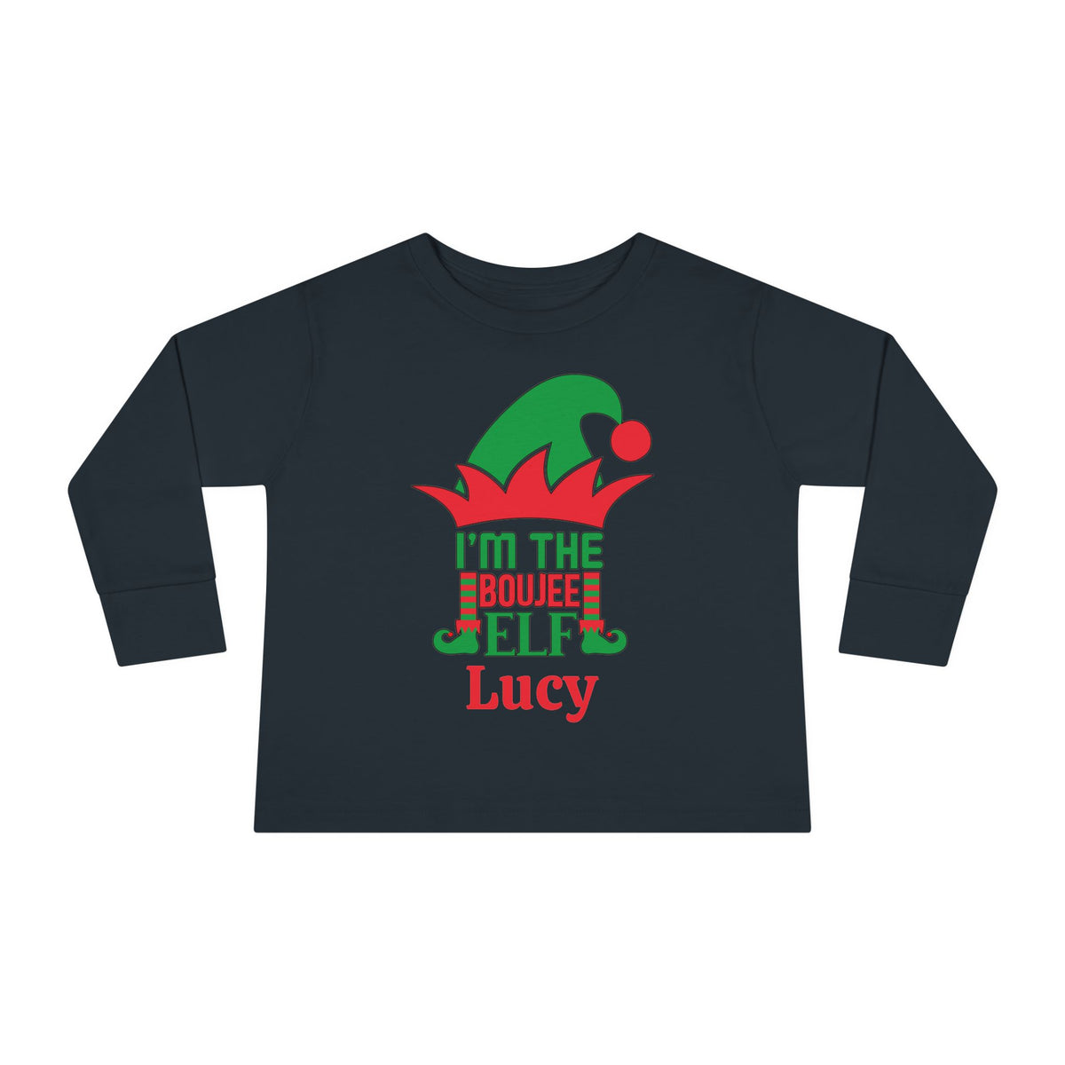 I'm The Boujee Elf Personalized Toddler Long Sleeve Tee
