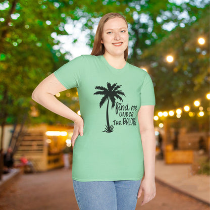 Find Me Under The Palms Adult T-shirt