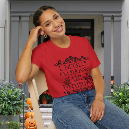Beetlejuice I Myself Am Strange and Unusual Adult T-shirt