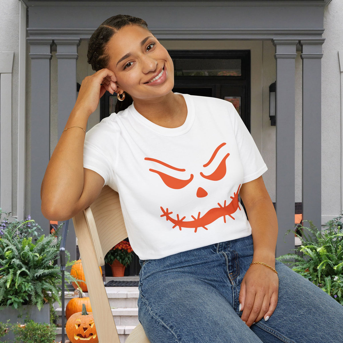 Loopy Jack-O-Lantern Adult T-shirt
