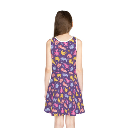 Axolotl Adventures Girls' Sleeveless Sundress