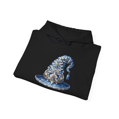 Blue & Silver Witch Hat Heavy Blend™ Hooded Sweatshirt