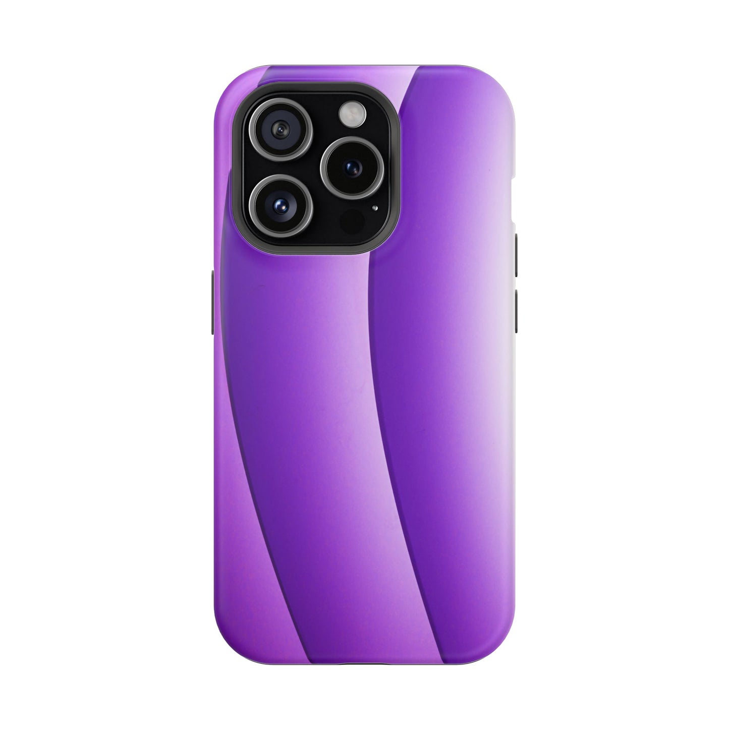 Purple Gradient Stripes MagSafe® Compatible Tough Case for iPhone