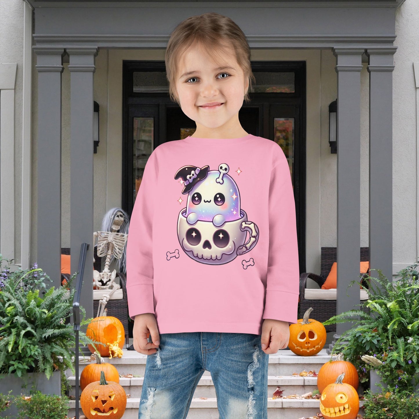 Skully Sip Toddler Long Sleeve Tee