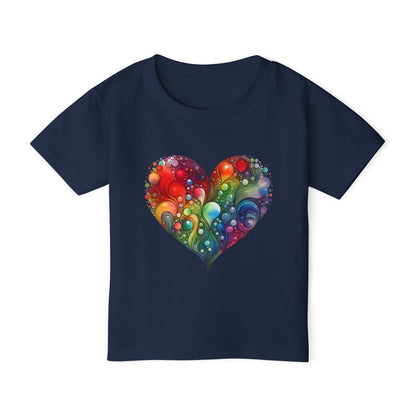 Color Burst Heart Heavy Cotton™ Toddler T-shirt