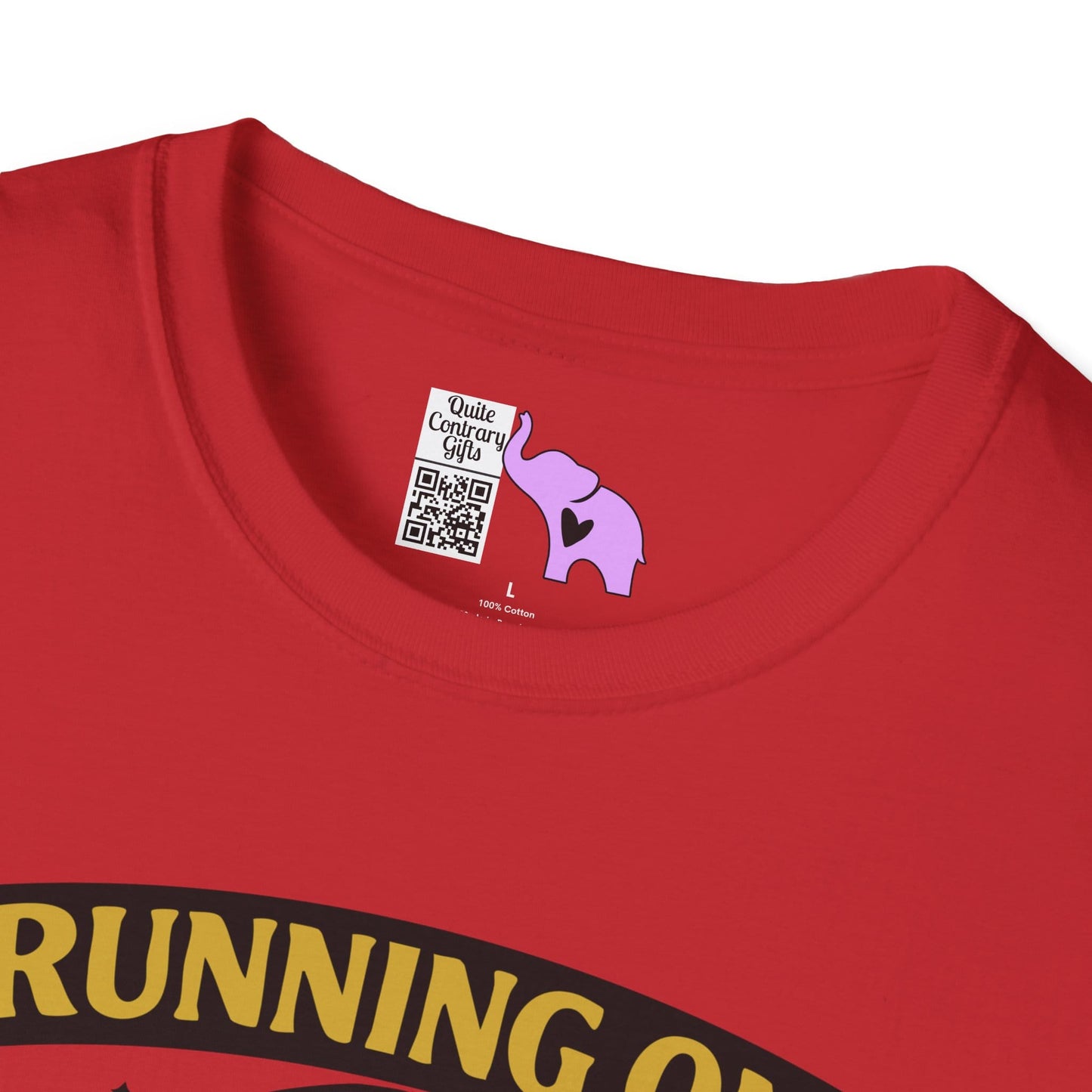 Running on Caffeine and Sarcasm (Roses) Adult T-shirt