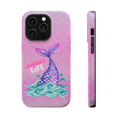 Pink Mermaid Life MagSafe® Compatible Tough Case for iPhone