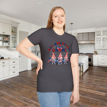 All American Gnome Adult T-shirt