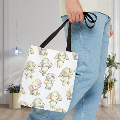 Dancing Elephants Canvas Tote Bag