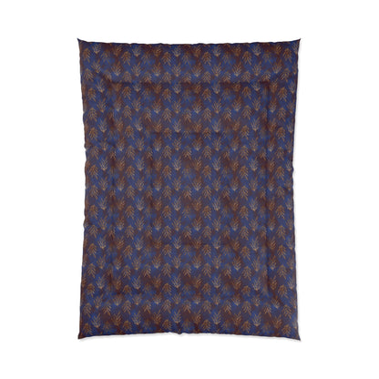 Midnight Gilded Leaves Comforter