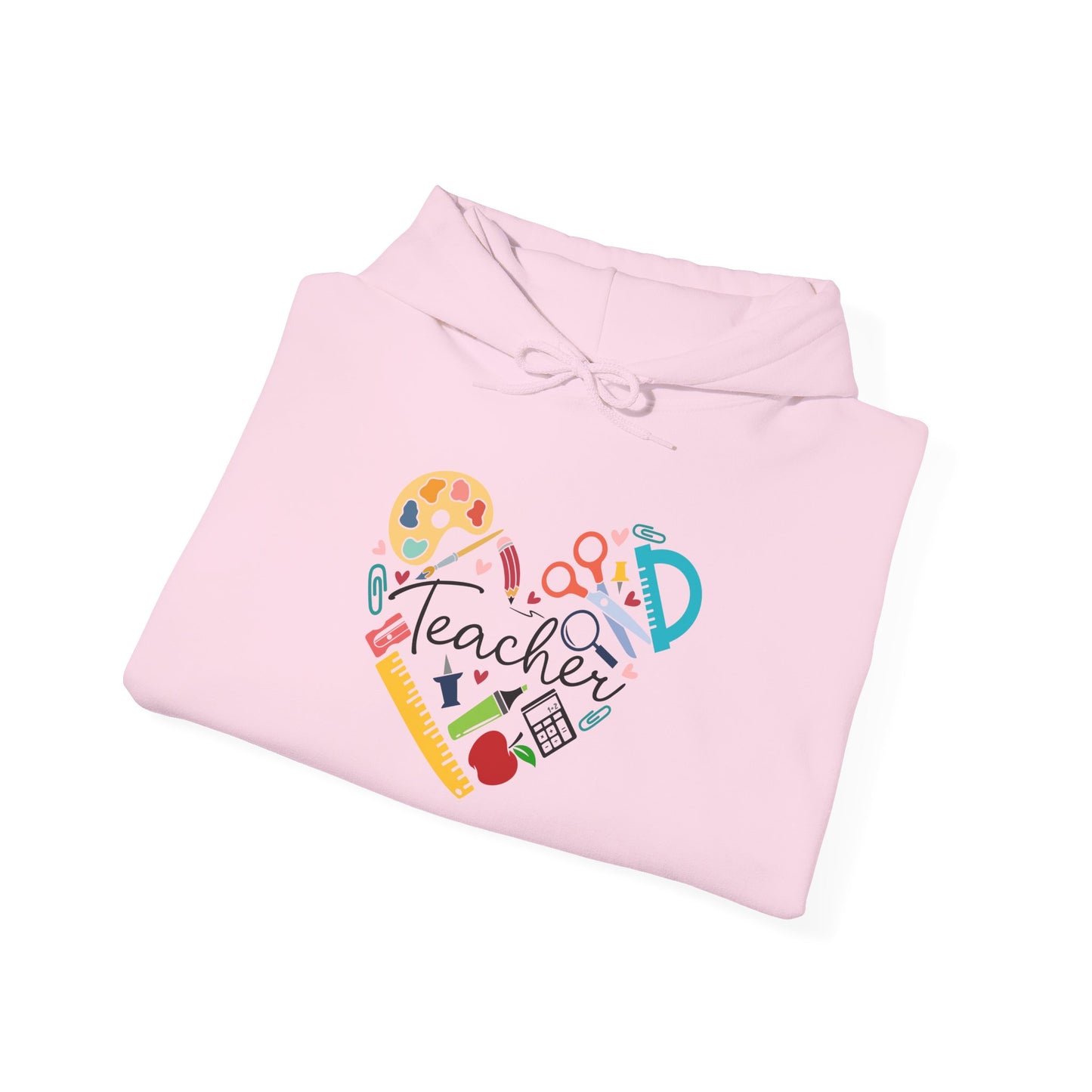 Teacher Supply Heart Heavy Blend™ Hooded Sweatshirt