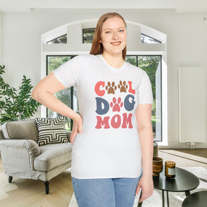 Cool Dog Mom Adult T-shirt