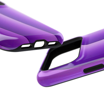 Purple Gradient Stripes MagSafe® Compatible Tough Case for iPhone