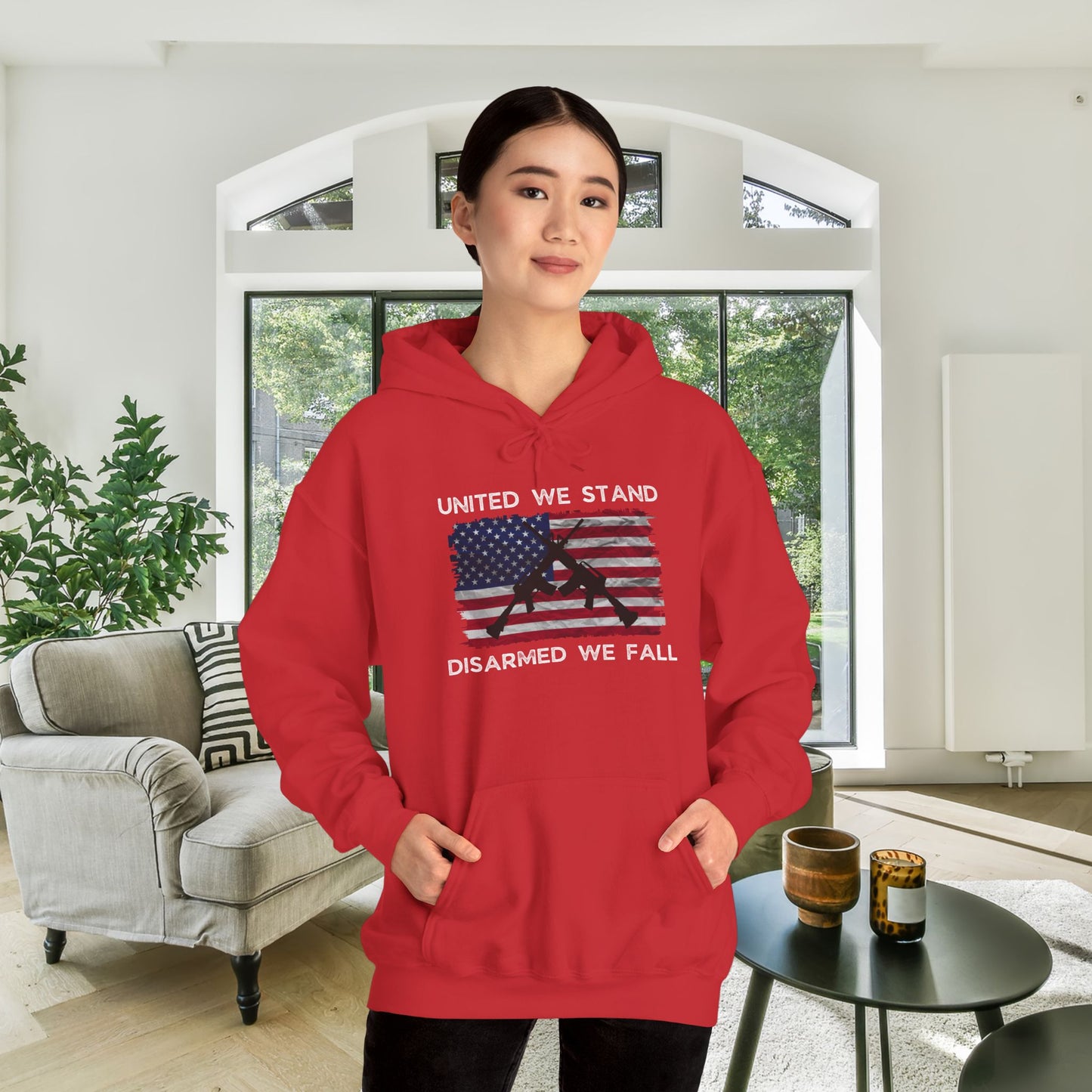 United We Stand Disarmed We Fall Heavy Blend™ Hooded Sweatshirt