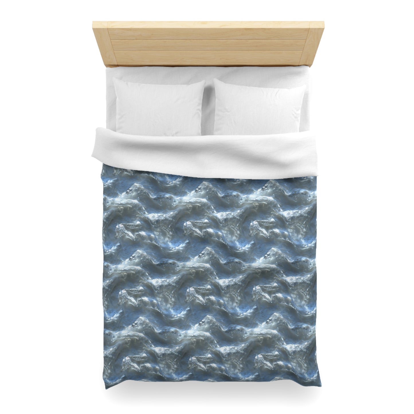 Snowdrift Sheer & Lace Microfiber Duvet Cover