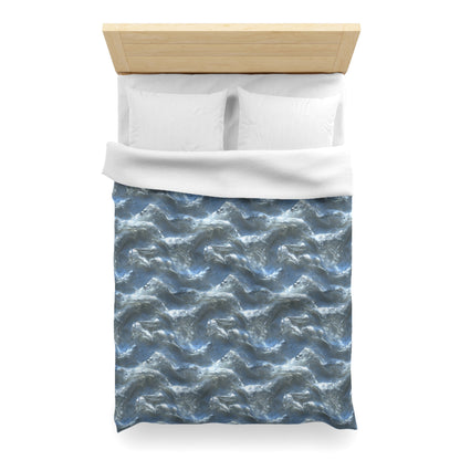 Snowdrift Sheer & Lace Microfiber Duvet Cover