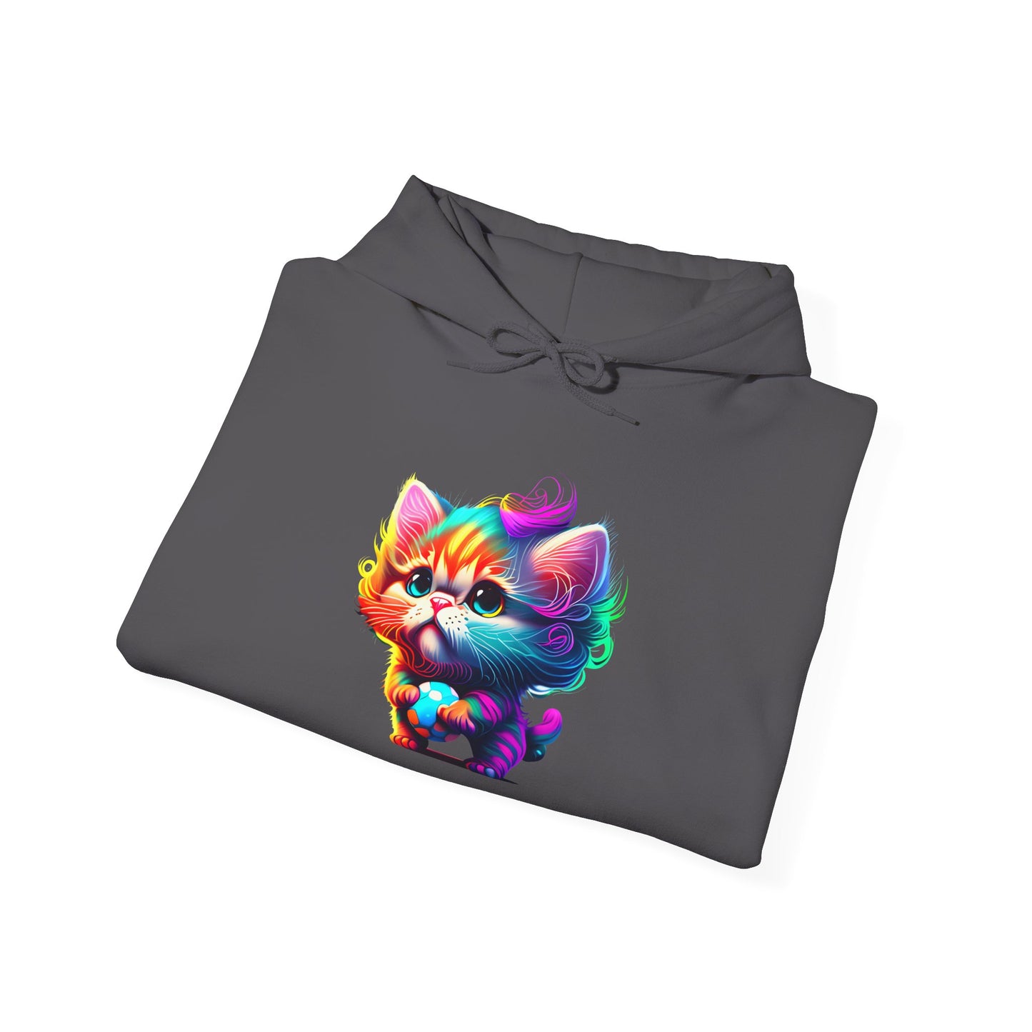 Cute Colorful Kitten Heavy Blend™ Hooded Sweatshirt