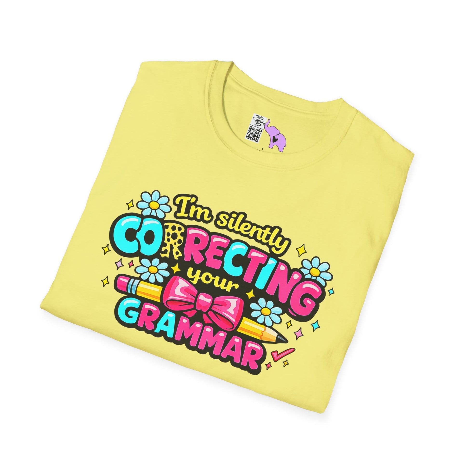 I'm Silently Correcting Your Grammar (Colorful) Adult T-shirt