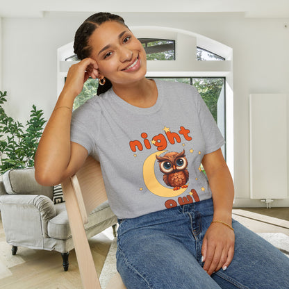 Night Owl Adult T-shirt